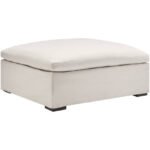 Ace White/Charcoal Ottoman