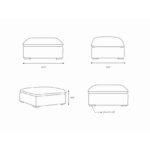 Ace White/Charcoal Ottoman - Image 2