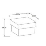 Viki White Ottoman - Image 4