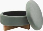 Sherece Teal Ottoman - Image 5
