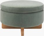 Sherece Teal Ottoman - Image 6