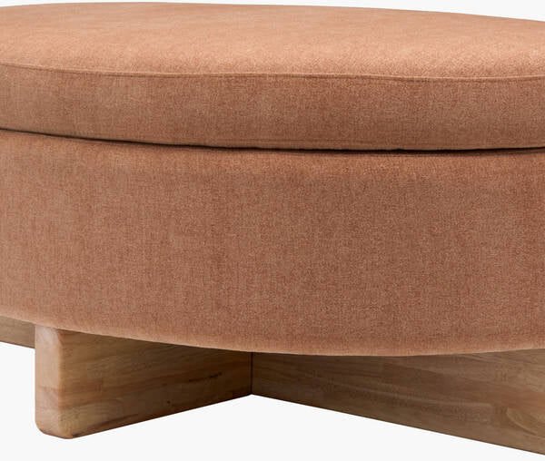 Sherece Peach Ottoman