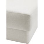 Shelonda White Ottoman - Image 2