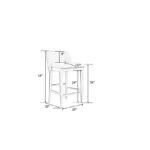 Camelia Medium Brown Counter Stool - Image 11