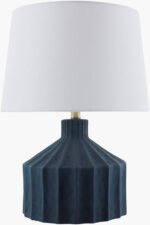 Malky Traditional Dark Blue Table Lamp