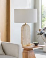 Deborah Modern Beige Table Lamp - Image 2