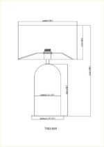 Deborah Modern Beige Table Lamp - Image 9