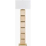 Baudilio Traditional Yellow/Brown Floor Lamp