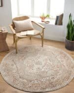 Ramia Traditional Cream/Slate Area Rug - Image 3