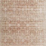 Sandro Traditional Tan/Burnt Orange Area Rug