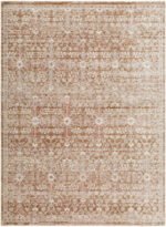 Sandro Traditional Tan/Burnt Orange Area Rug