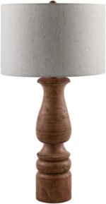 Tye Traditional Dark Brown Table Lamp