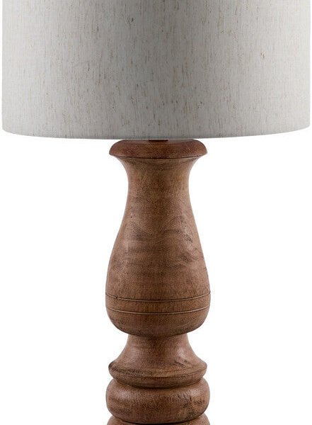 Tye Traditional Dark Brown Table Lamp