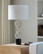 Koplik Modern Silver Gray Table Lamp - Image 2