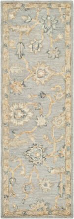 Asma Traditional Light Silver Area Rug - Image 2