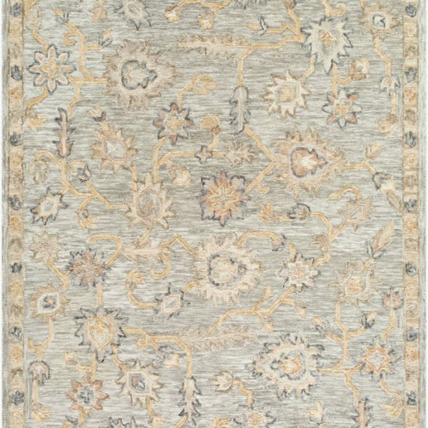 Asma Traditional Light Silver Area Rug
