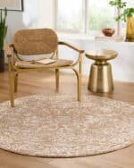 Pennie Traditional Light Brown Area Rug - Image 3