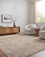 Pennie Traditional Light Brown Area Rug - Image 2