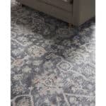 Eleni Traditional Black/Denim Washable Area Rug - Vivir x Livabliss