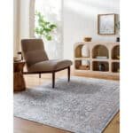 Lorelai Traditional Black/Amber Washable Area Rug - Vivir x Livabliss
