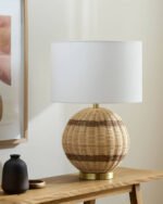 Keauna Traditional Beige Table Lamp - Image 2