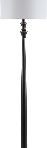 Mikia Rustic Black/White Floor Lamp