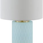 Ned Traditional Ice Blue Table Lamp