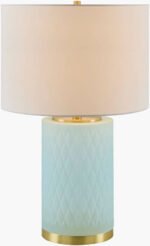 Ned Traditional Ice Blue Table Lamp - Image 5