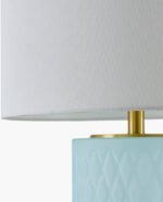 Ned Traditional Ice Blue Table Lamp - Image 6