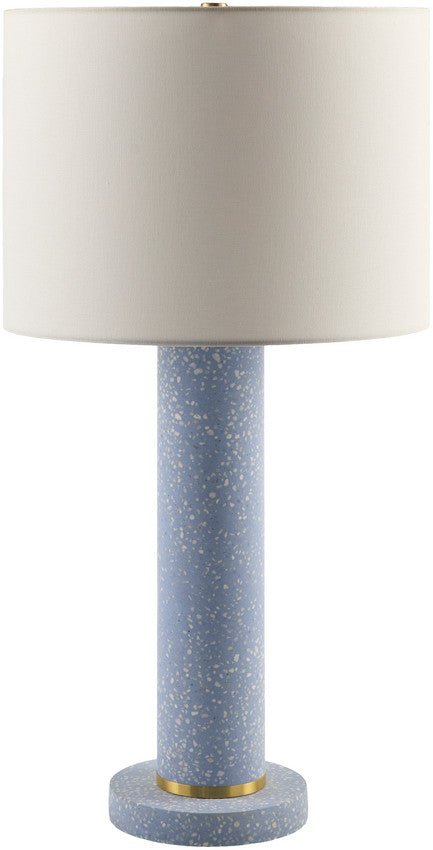 AAAC3473-1 Kamila Traditional Sky Blue Table Lamp - Image 1