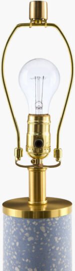 Kamila Traditional Sky Blue Table Lamp - Image 4