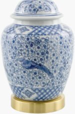 Malori Traditional Blue Table Lamp - Image 4