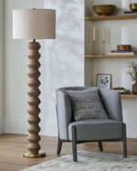 Edina Traditional Dark Brown Floor Lamp - Image 2