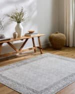 Rainier Cottage Blue/Medium Gray Washable Area Rug - Our PNW Home x Livabliss - Image 2