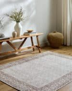 Rainier Cottage Dark Brown/Light Slate Washable Area Rug - Our PNW Home x Livabliss