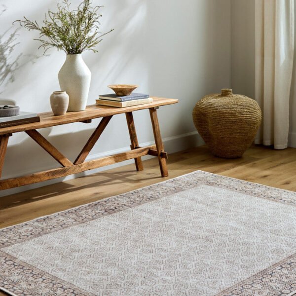 Rainier Cottage Dark Brown/Light Slate Washable Area Rug - Our PNW Home x Livabliss