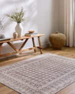 Rainier Cottage Cream/Dark Brown Washable Area Rug - Our PNW Home x Livabliss - Image 2