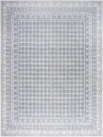 Rainier Cottage White/Pale Blue Washable Area Rug - Our PNW Home x Livabliss