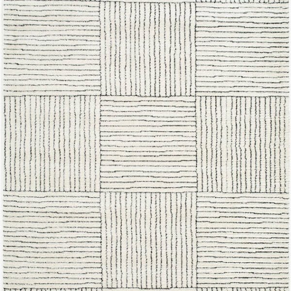 Architect Modern Ivory/Black Area Rug - Galey Alix Livabliss
