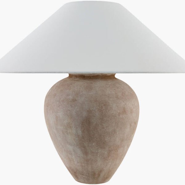 Camden Ford Traditional White/Brown Table Lamp - Galey Alix x Livabliss