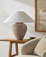 Camden Ford Traditional White/Brown Table Lamp - Galey Alix x Livabliss - Image 4
