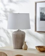 Cordova Traditional Light Gray Table Lamp - Galey Alix x Livabliss - Image 2
