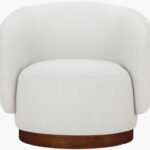 Finlayson Ivory/Brown Accent Chair - Galey Alix x Livabliss