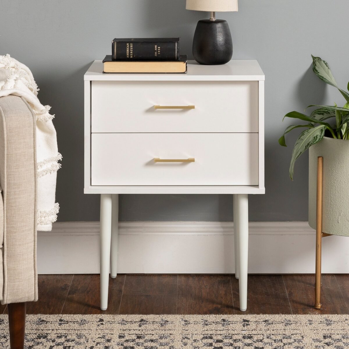 Olivia Two-Drawer Nightstand / Side Table, Set of 2 - Image 8