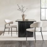 Alexis Modern Upholstered Curved Dining Chair, set of 2 - Image 2