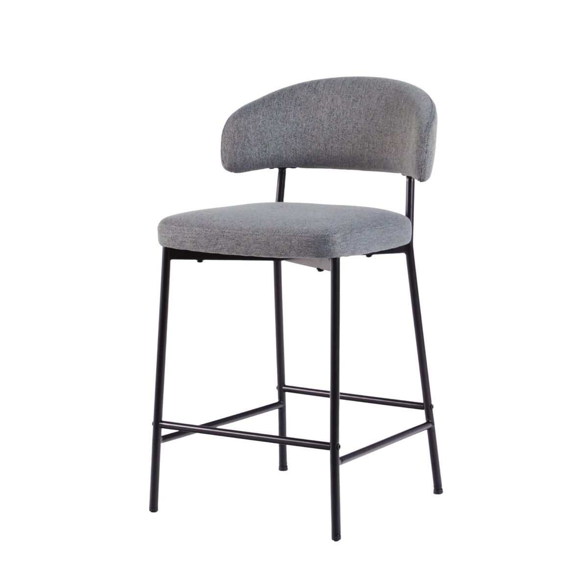 Alexis Modern Upholstered Curved Bar Stool, Set of 2 - Image 13