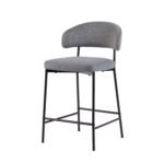 Alexis Modern Upholstered Curved Bar Stool, Set of 2 - Image 13