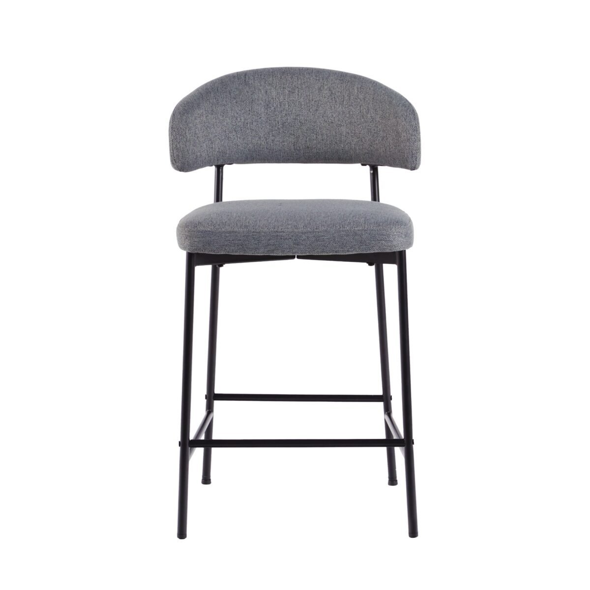 Alexis Modern Upholstered Curved Bar Stool, Set of 2 - Image 14