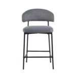 Alexis Modern Upholstered Curved Bar Stool, Set of 2 - Image 14
