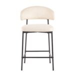 Alexis Modern Upholstered Curved Bar Stool, Set of 2 - Image 7